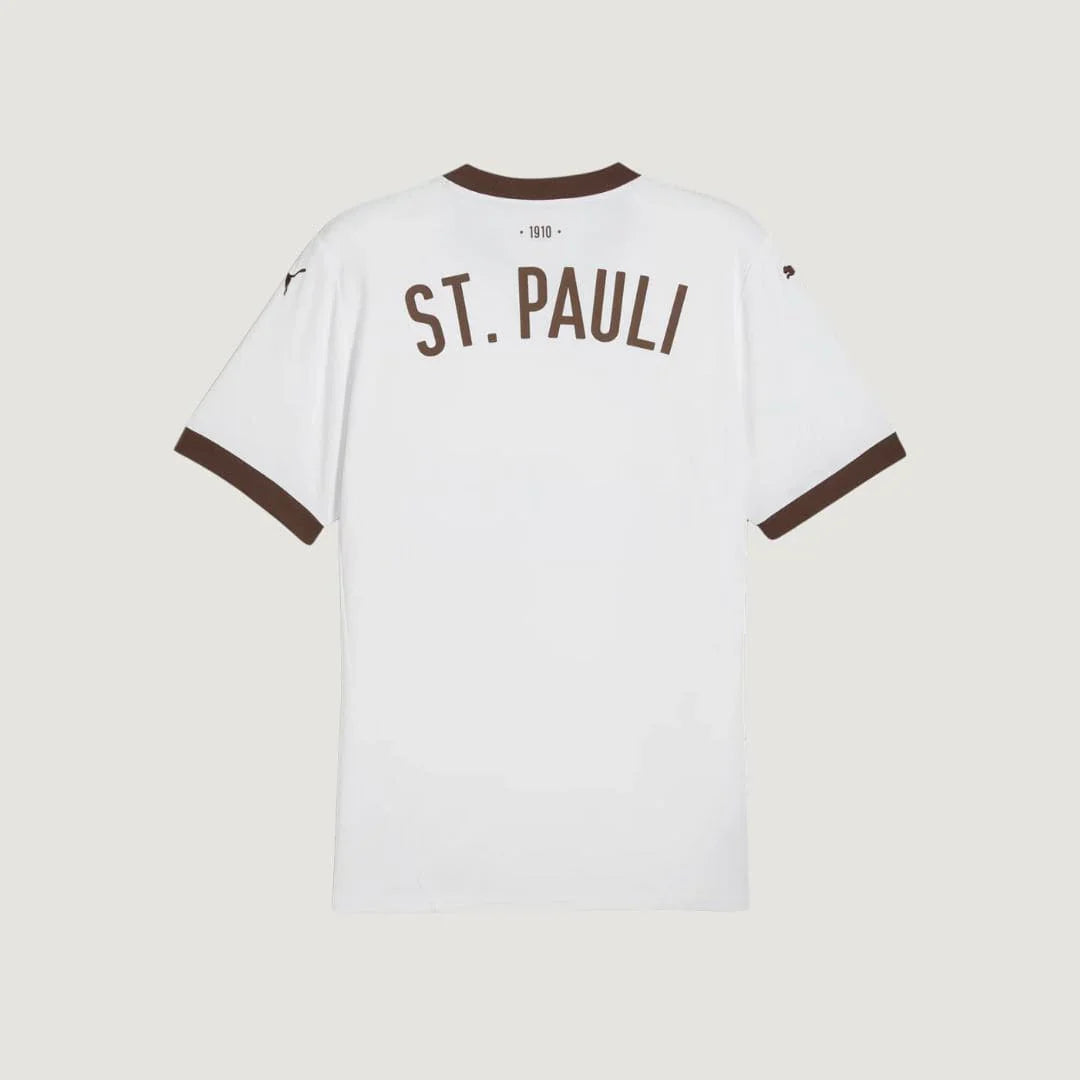 FC St. Pauli - Maillot Extérieur 24-25 - Blanc, Marron