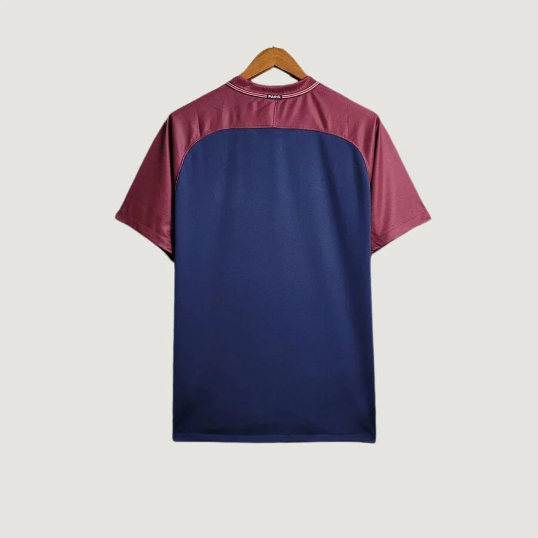 Paris Saint Germain ( PSG ) - Maillot Rétro 17/18 - Bleu