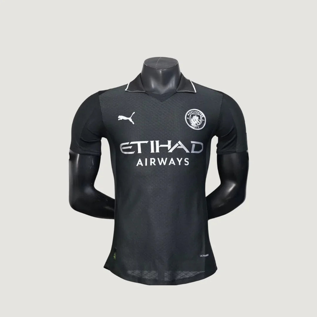 Manchester City – Maillot Fourth 2025/26 – Noir & Blanc ( Player )